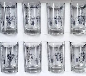 Verres à Thé avec Décorations Argentées Traditionnelles