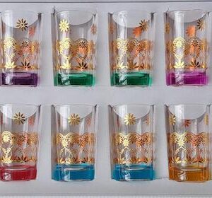 Ensemble de verres colorés inspiré de fleurs